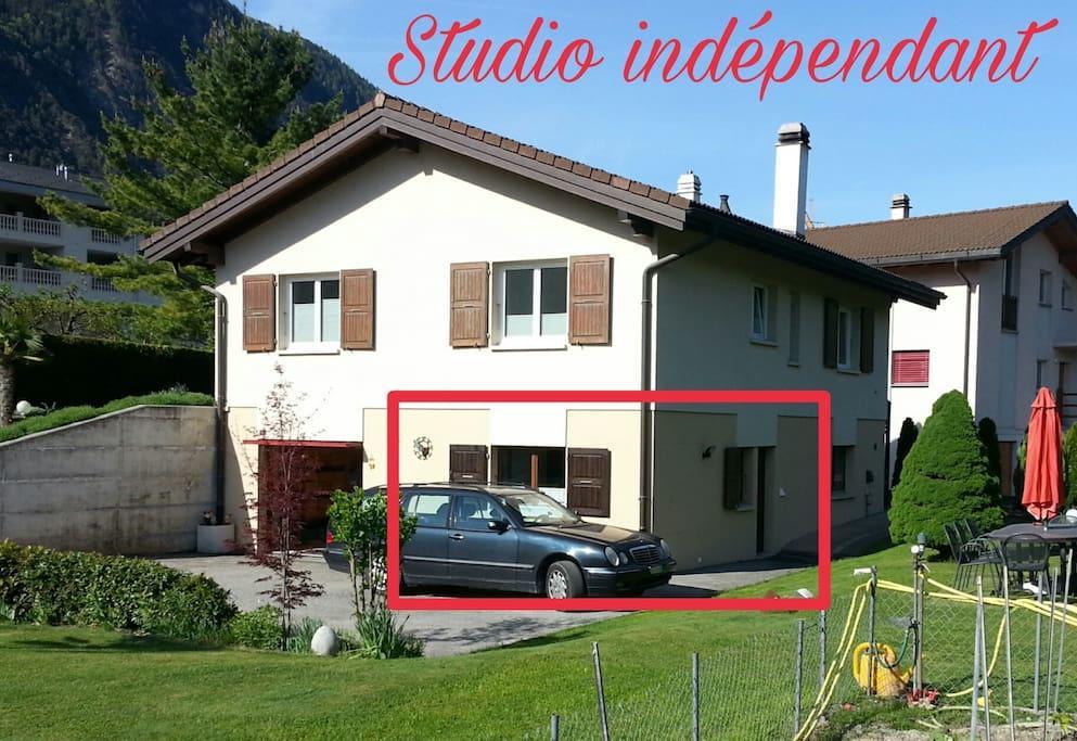 Studio Independant A Grône エクステリア 写真